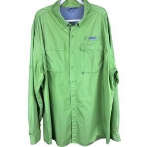 GUIDE SERIES Mens Vented Long Sleeve Hunting Shirt Sz 3XLT Green *FLAW*